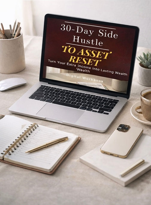 Paycheck-to-Asset Reset – 30-Day Money System for Side Hustlers (Digital Workbook)
